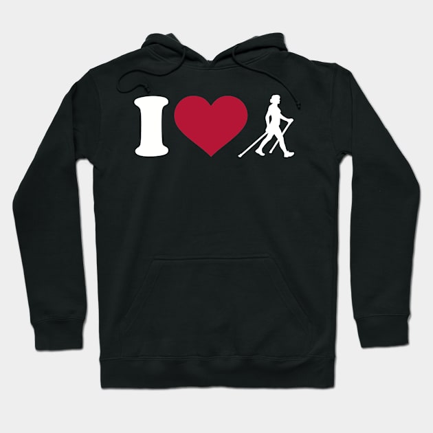 I love Nordic Walking Hoodie by Designzz